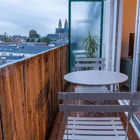 Studio Au Coeur De - Terrasse Et Vue 公寓 图尔